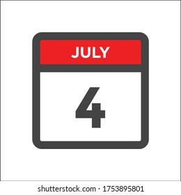 Red and black calendar icon with day of month