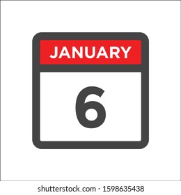 Red and black calendar icon w day of month