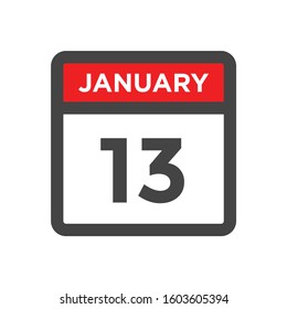 Red and black calendar icon w day of month