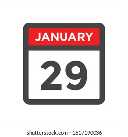 Red and black calendar icon w day of month