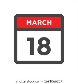 Red and black calendar icon w day of month
