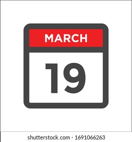 Red and black calendar icon w day of month