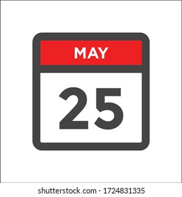 Red and black calendar icon w day of month