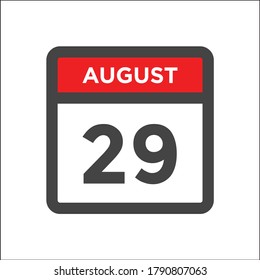 Red and black calendar icon w day of month