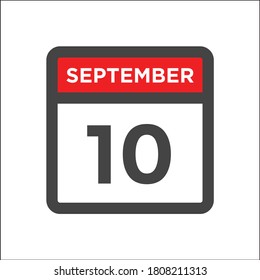 Red and black calendar icon w day of month