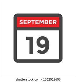 Red and black calendar icon w day of month