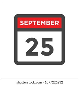 Red and black calendar icon w day of month