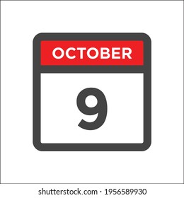 Red and black calendar icon w day of month