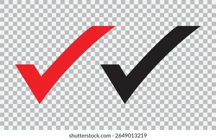 Red and black  Check Marks vector art 