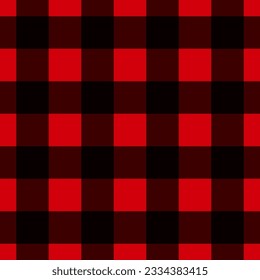 Red and black checkered background, seamless pattern.