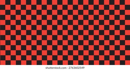 red and black checkered pattern, Checkerboard seamless pattern.