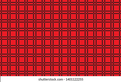 Red and black checkered tablecloth banner.Texture for : plaid, tablecloths, clothes, shirts, dresses, paper, bedding, quilts and other textile products. Vector illustration.EPS-10