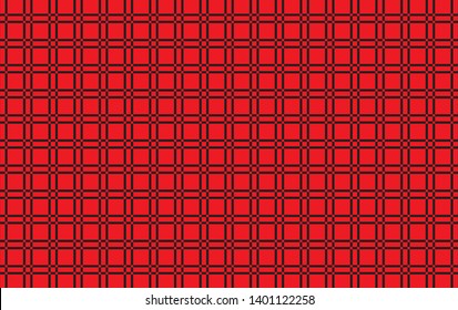 Red and black checkered tablecloth banner.Texture for : plaid, tablecloths, clothes, shirts, dresses, paper, bedding, quilts and other textile products. Vector illustration.EPS-10