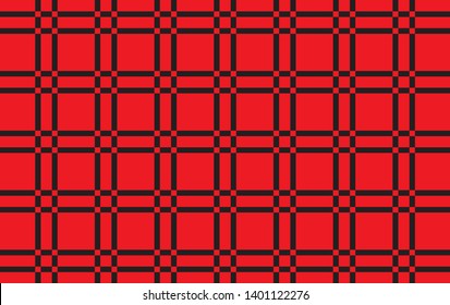Red and black checkered tablecloth banner.Texture for : plaid, tablecloths, clothes, shirts, dresses, paper, bedding, quilts and other textile products. Vector illustration.EPS-10