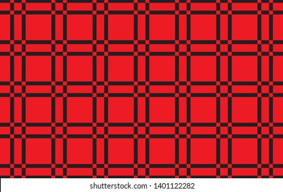 Red and black checkered tablecloth banner.Texture for : plaid, tablecloths, clothes, shirts, dresses, paper, bedding, quilts and other textile products. Vector illustration.EPS-10
