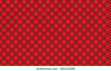 Red and black checkered tablecloth banner.Texture for : plaid, tablecloths, clothes, shirts, dresses, paper, bedding, quilts and other textile products. Vector illustration.EPS-10