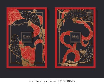 Red and Black Chinese Animal Illustration