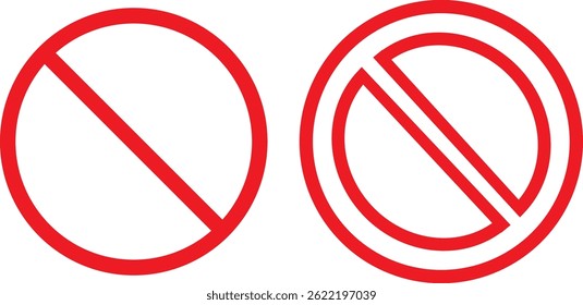 red and black Collection cons of prohibition signs in out line style. Warning illustration sign collection. vector illustration symbol,
