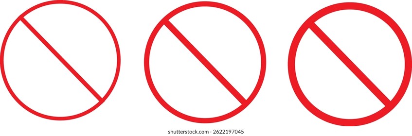 red and black Collection cons of prohibition signs in out line style. Warning illustration sign collection. vector illustration symbol,