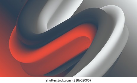 Color rojo y negro Fondo abstracto. Ola de fluido vectorial. Ilustración duotónica con formas geométricas 3d.