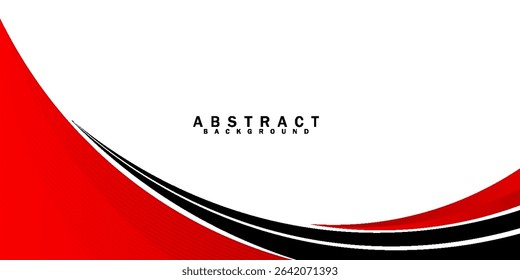 red and black color abstract background with wave style on white background
