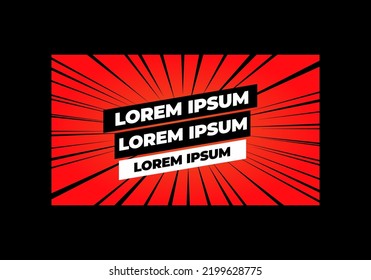 Red and black color of abstract banner