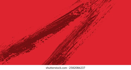 Red and black color background  brush stroke  grunge style  minimalistic design