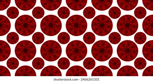 Red and Black Color Circle Flower Design for Designers