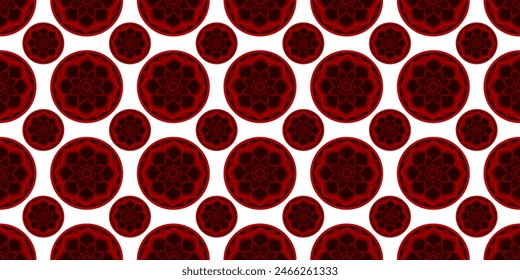 Red and Black Color Circle Flower Design for Designers