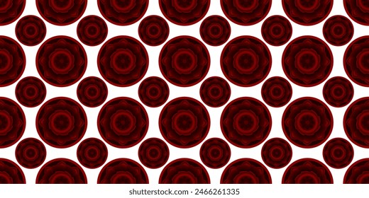 Red and Black Color Circle Flower Design for Designers