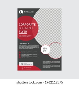 Red and Black color Corporate Business flyer design