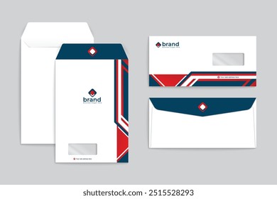 Red and black color envelope design