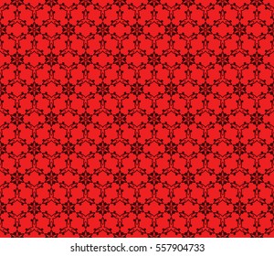 red, black color. fancy floral seamless pattern. geometry design. Vector. for invitation, bridal, wedding, wallpaper