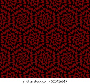 red and black color floral on sacred geometry pattern. vector illustration. for design invitation, wallpaper, fabric. seamless ornament