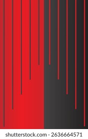 Red and black color liquid lines flow abstract art background