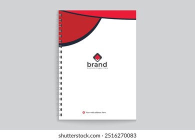 Design da tampa da nota de cor vermelha e preta