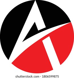 Red and Black color pattern logo.Vector illustration.