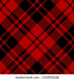 Red and Black colors diagonal check plaid Scottish seamless pattern.Texture from plaid, tablecloths, clothes, shirts, dresses, paper, bedding, blankets and other textile product.