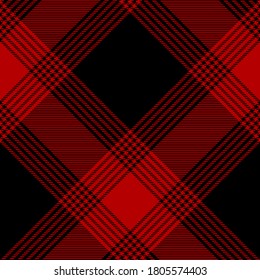 Red, Black colors diagonal modern plaid Scottish seamless pattern.Texture from plaid,tablecloths, clothes, shirts, dress, jacket, skirt, paper, blankets and other textile products.