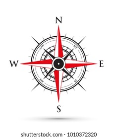 red and black compass