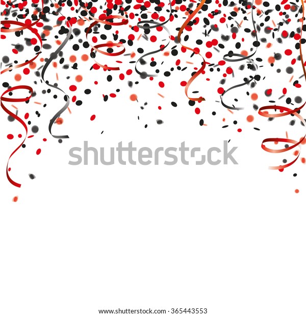 Red Black Confetti On White Eps Stock Vector (Royalty Free) 365443553