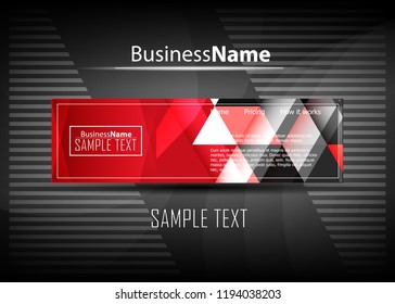 Red and black contrast abstract technology background. Vector corporate design. Abstract tech corporate red contrast background. Vector geometric illustration for flyers, brochures, web graphic design