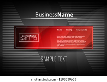 Red and black contrast abstract technology background. Vector corporate design. Abstract tech corporate red contrast background. Vector geometric illustration for flyers, brochures, web graphic design