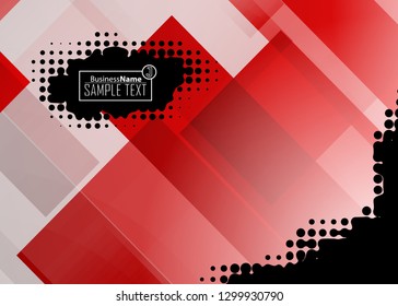 Red and black contrast abstract technology background. Vector corporate design. Abstract tech corporate red contrast background. Vector geometric illustration for flyers, brochures, web graphic design