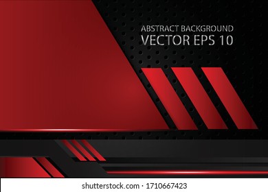Red and black contrast abstract technology background.Vector illustration design for texture