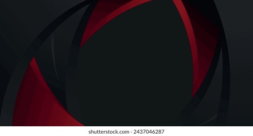 Red and black contrast corporate waves background. Vector design