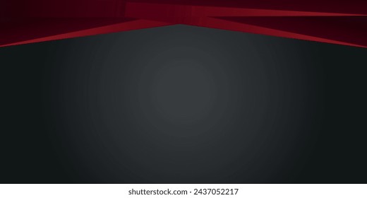Fondo de ondas corporativas de contraste rojo y negro. Diseño vectorial