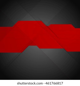 Tecnología de contraste rojo negro de diseño mínimo. Fondo del vector