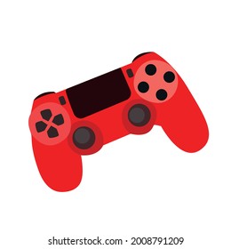Red and black controller vector isolated on white background