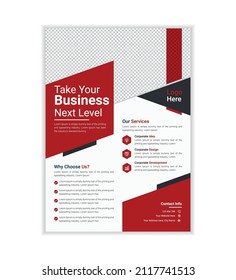 Red And Black Corporate Flyer Template